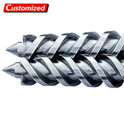 Dobra cena. niestandardowy Co-rotating Conical Twin Screw Barrel for Pvc Pipe Profile Wpc Conical Twin Bimetallic Screw Barrel w Internecie