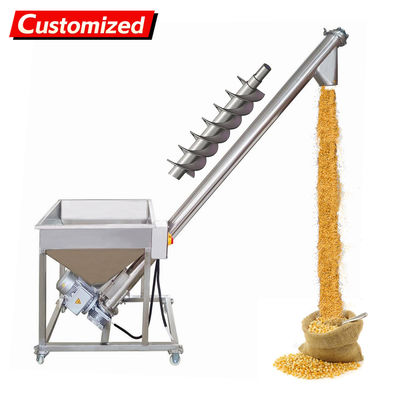 Dobra cena. oem Electric Screw Conveyor Inclined Spiral Auger Screw Conveyor Pipe Auger Feeder Conveyor Powder Particles Loading Machine 1.7m Conveyor Height w Internecie