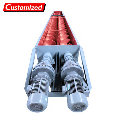 Dobra cena. OEM Dwuoścarowy przenośnik śrubowy ze stali węglowej / stali nierdzewnej konstrukcyjna odporna na zużycie, odporna na korozję Przemysłowy proszek / granulat przenoszący popioły lotnicze,Sprzęt do obróbki cząstek cementowych w Internecie