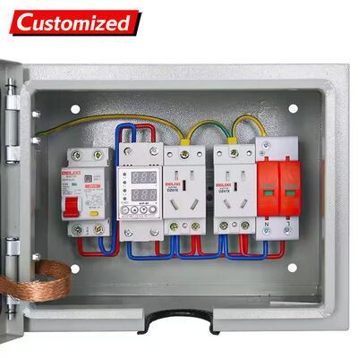 Dobra cena. IP55 wodoodporna skrzynia dystrybucyjna o napięciu nominalnym 220V/380V i zabezpieczonym przed kradzieżą zamkiem do zastosowań przemysłowych w Internecie