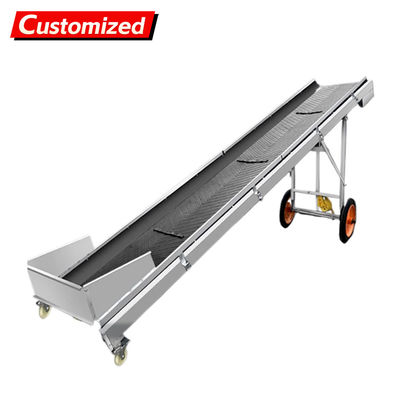 Dobra cena. oem Mobile Folding Industrial Inclined Belt Conveyor for Loading and Unloading Goods Belt Inclined Conveyor Factory, Farms, Energy & Mining, Food & Beverage Shops w Internecie