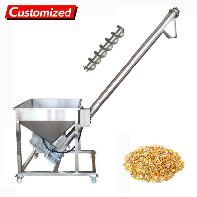 Dobra cena. oem Vertical Spiral Powder Conveyor 1100W Screw Type Automatic Granule‌ Conveyor 1400r/min Stainless Steel Spiral Feeding Machine with 66.93
