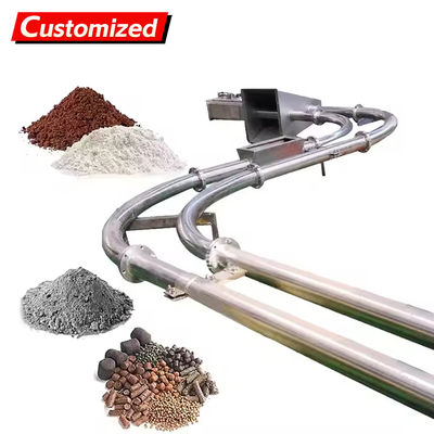 Dobra cena. Custom-made fully enclosed pipeline chain conveyor industrial tubular conveyor, suitable for cement, flour, and ash plant manufacturers. w Internecie