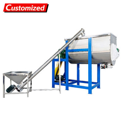 Dobra cena. Custom Screw Conveyor U-Shaped Twin-Screw Mixer with Rotating Blades for Food, Chemical, Pharmaceutical, and Construction Materials Industries w Internecie