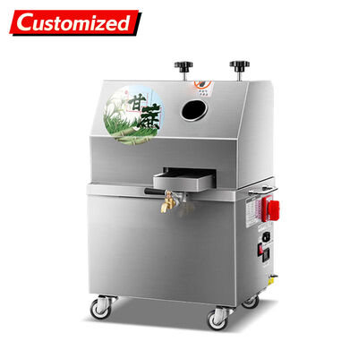 Dobra cena. Wysokiej jakości, wykonana na zamówienie, komercyjna wyciskarka do trzciny cukrowej (z silnikiem) Konstrukcja ze stali nierdzewnej 304 Wysoka wydajność i oszczędność energii Idealna do barów z sokami o dużym natężeniu ruchu w Internecie