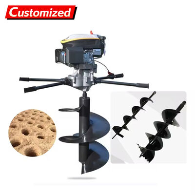 Dobra cena. Przenośna maszyna wiertnicza z dwutakowym silnikiem chłodzonym powietrzem do wielofunkcyjnego wiercenia w ziemi i lodzie w Internecie